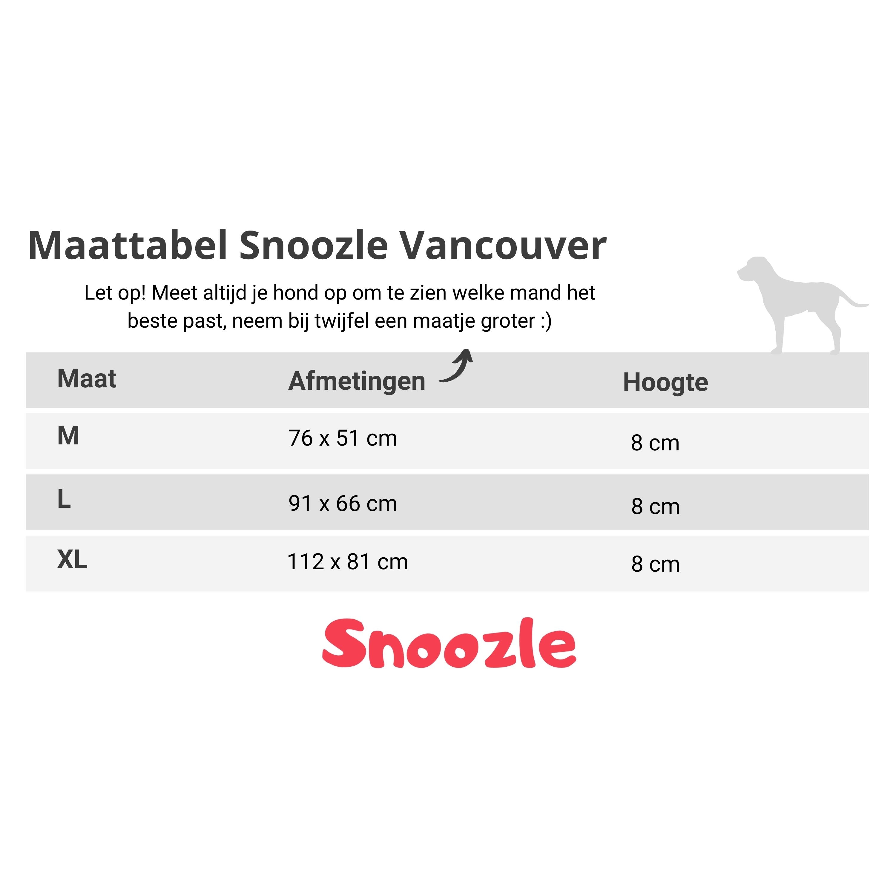 Snoozle hondenkussen Vancouver - Benchkussen - Orthopedisch